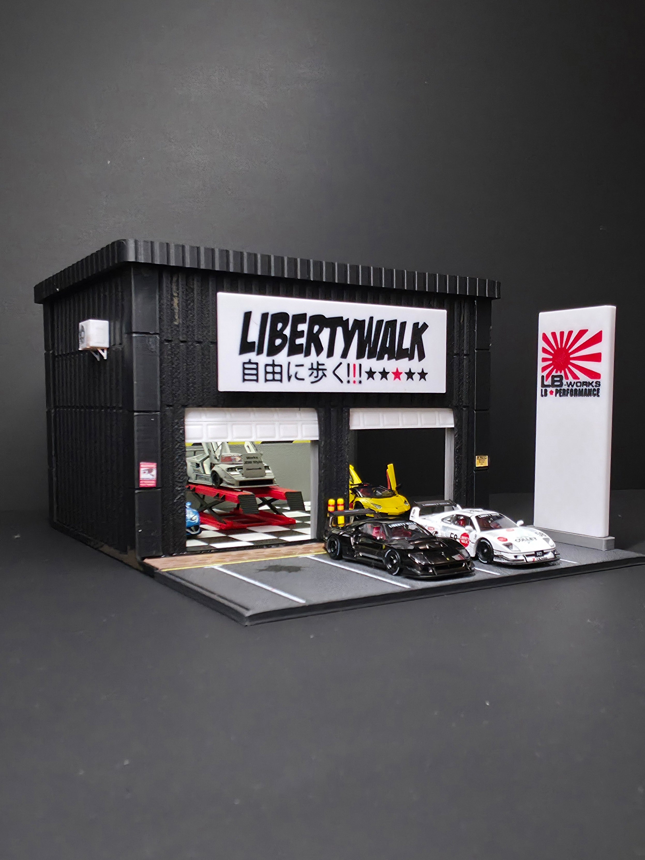 1:64 Liberty Walk Garage Diorama