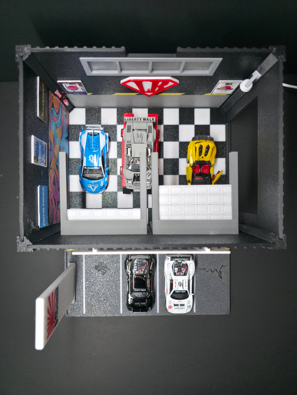 1:64 Liberty Walk Garage Diorama