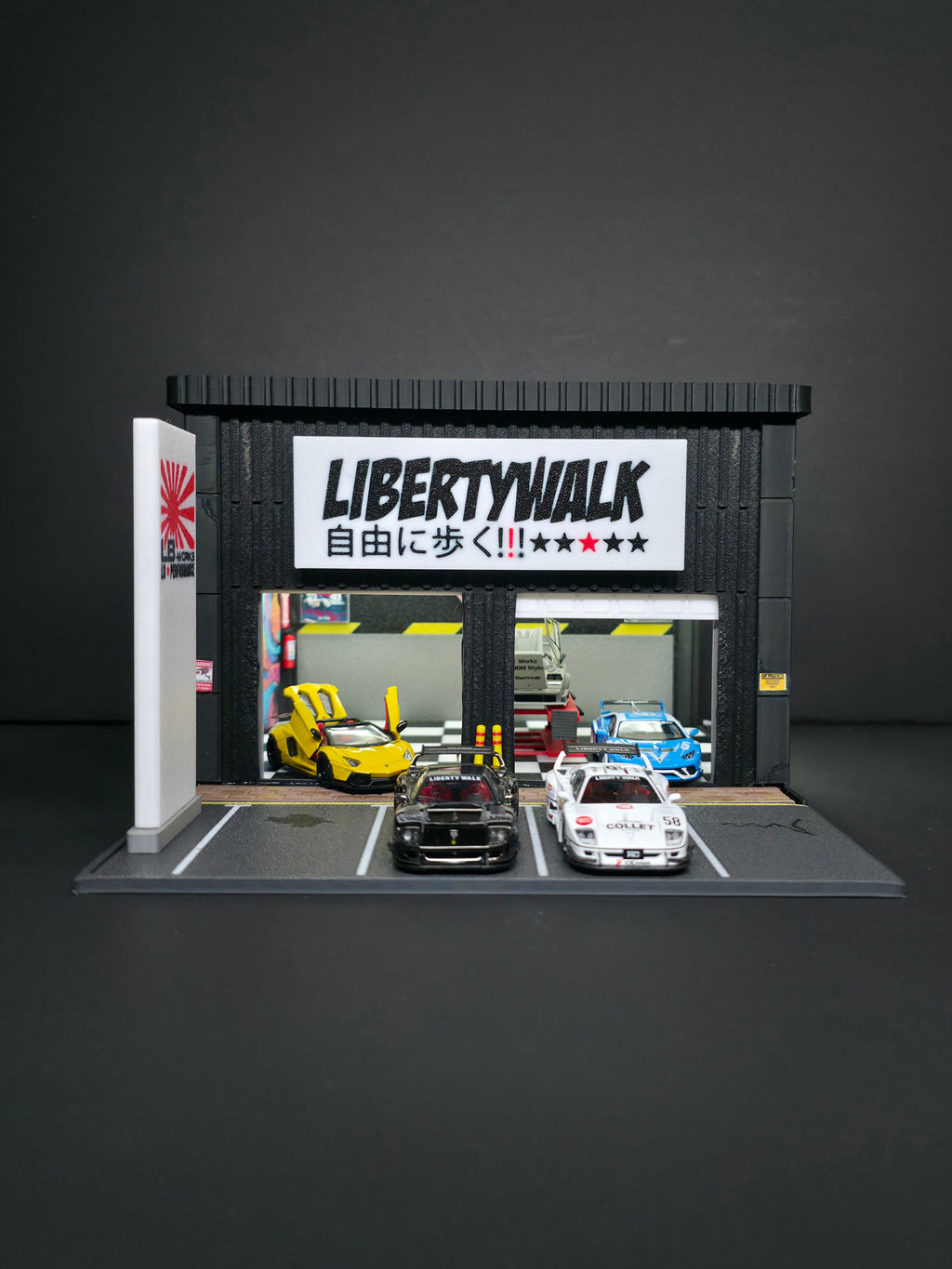 1:64 Liberty Walk Garage Diorama